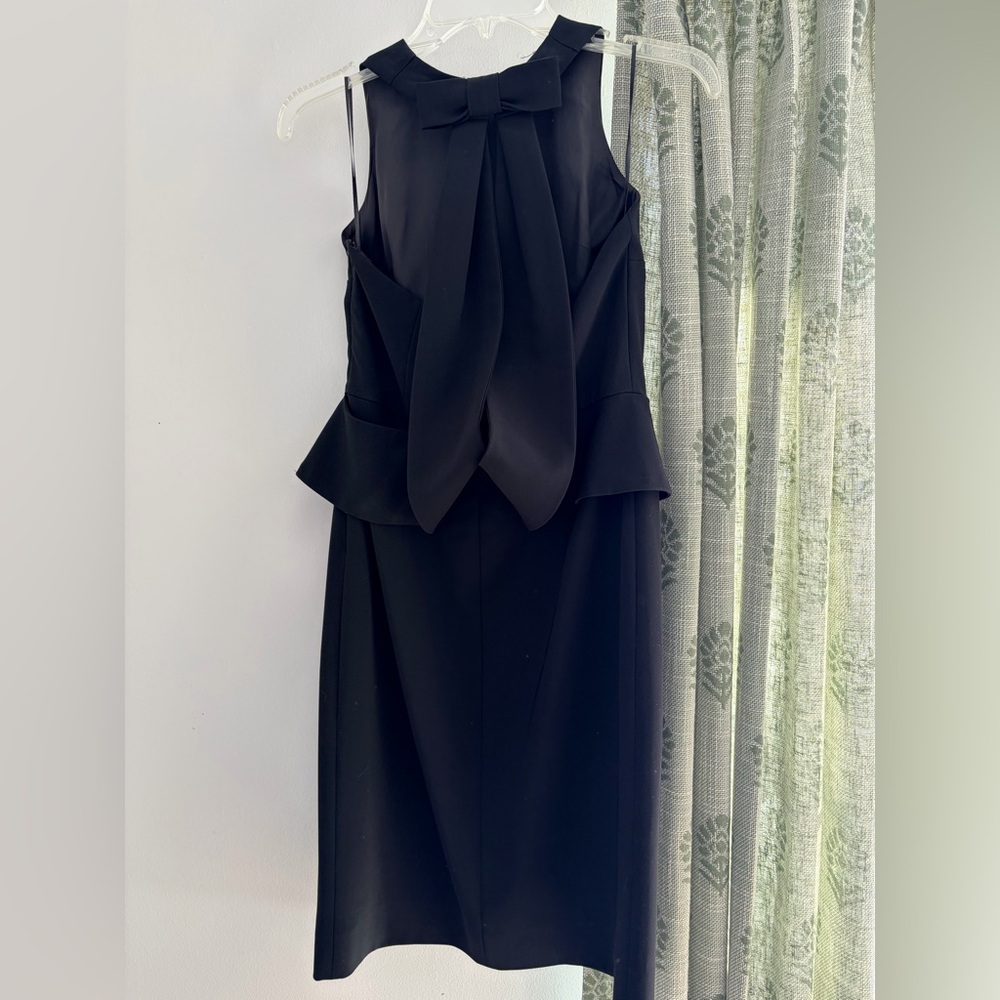 Moschino Black Peplum Midi Dress